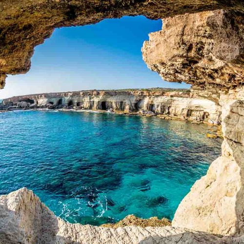 Sea Caves near Ayia Napa, Cyprus.